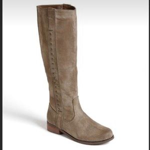 MIA Suede Piperr Riding Boots Size 7 Taupe